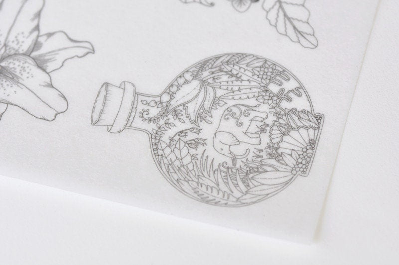 Plants Stickers Scrapbooking Stationery Tool Set of 3 Pages ----10cm x 20cm