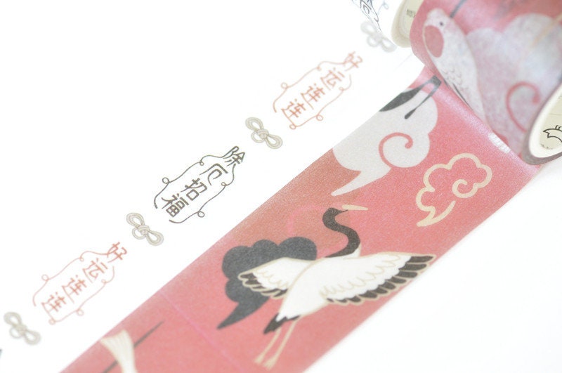 Retro Pattern Washi Tape 30mm wide x 5 Meters Four Colors