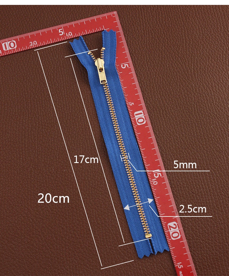 Handbag Zippers Gold Teeth No.3 Various Colors 17cm Pick Color