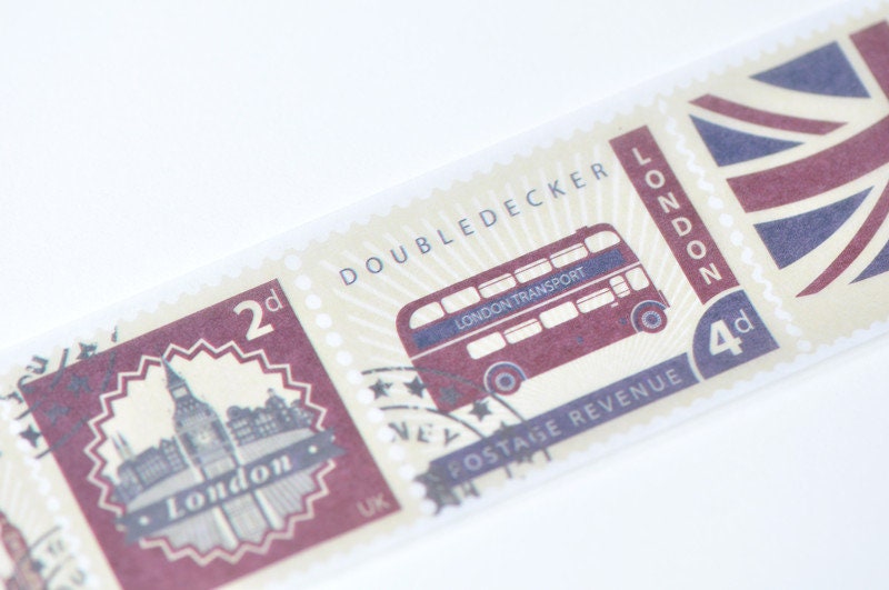 Vintage Postage Washi Tape 45mm wide x 5M No.13054