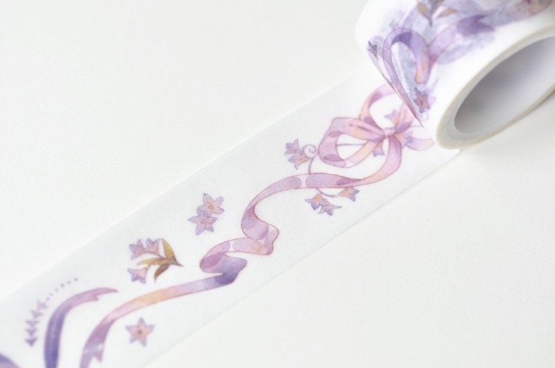 Purple Butterfly Knot Washi Tape 25mm Wide x 5M Roll No.12081