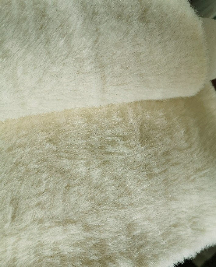 Long Pile Fabric Cream Teddy Bears Material Bear Toy Making 70cm x 60cm