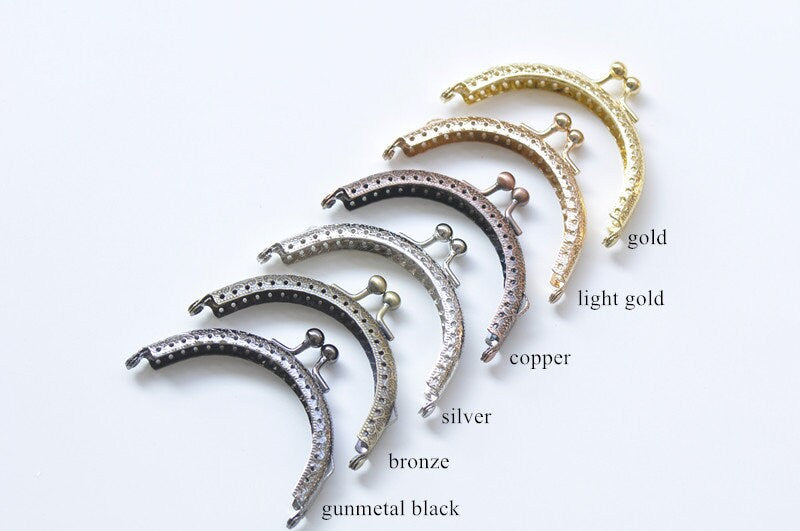 3" Retro Purse Frame Sewing Coin Bag Half Round Purse Frame Various Colors 8.5cm ( 3")