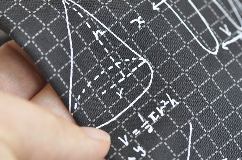 Pure Cotton Fabric Soft With Math Pattern Thin Cotton Fabric Sewing Material 50 x 108cm