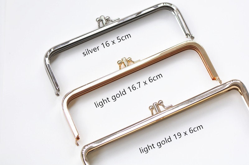 Double Purse Frame Glue In Handbag Hanger With Kiss Closure 2 Styles Available