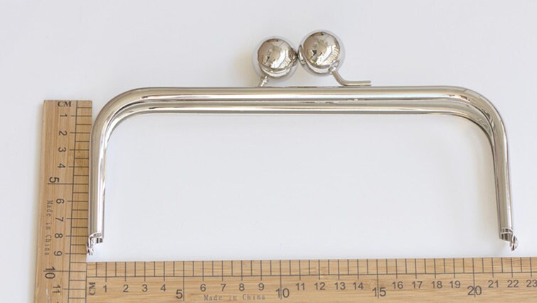 50 Pieces Purse Frame With Large Kiss Closure Glue-In Style Closure Frame 22cm x 9cm