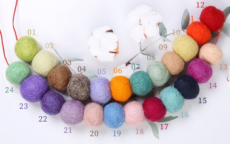 2cm Multi Color Wool Felt Balls Pom Pom Balls Beads Party Decor Coaster Craft 10pcs A Pack In One Color