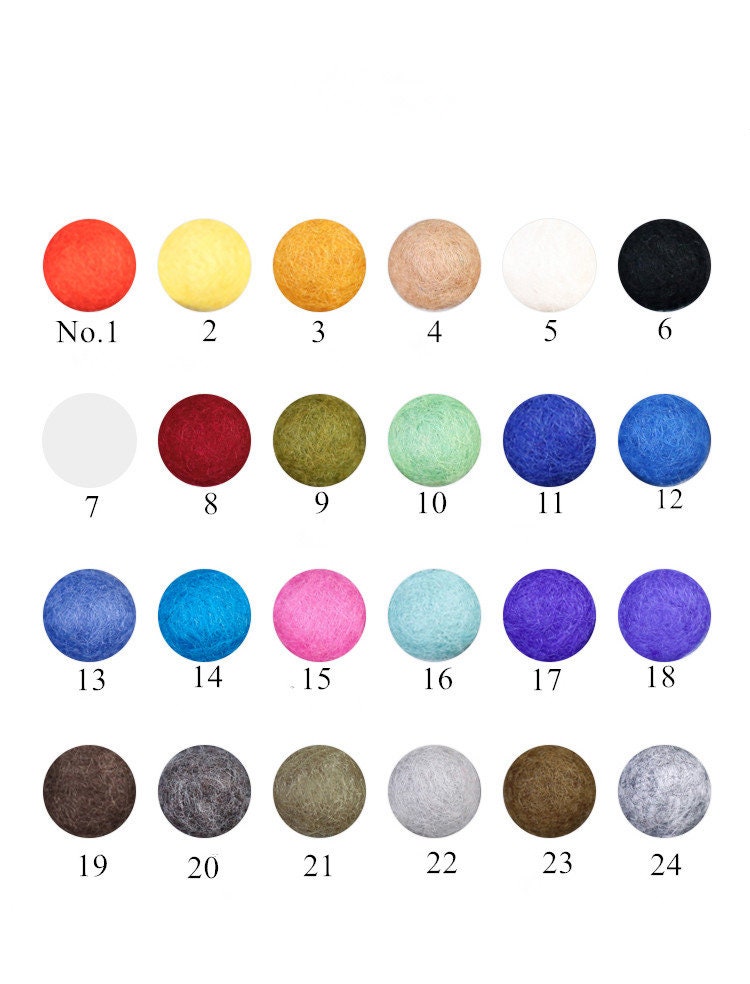 23mm Wool Felt Balls Pom Pom Balls Beads Party Decor Coaster Craft 10pcs A Pack Pick Color