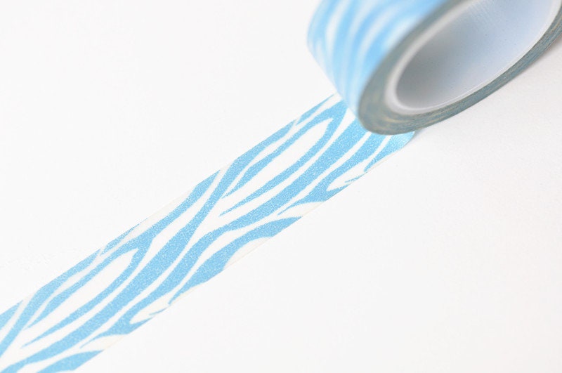 Blue Wave Washi Tape 15mm Wide x 10M Roll No.12971