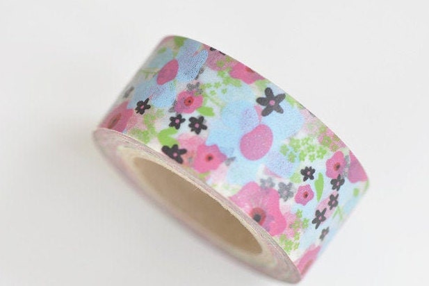 Flower Washi Tape Japanese Masking Tape 20mm x 5M Roll No.12751
