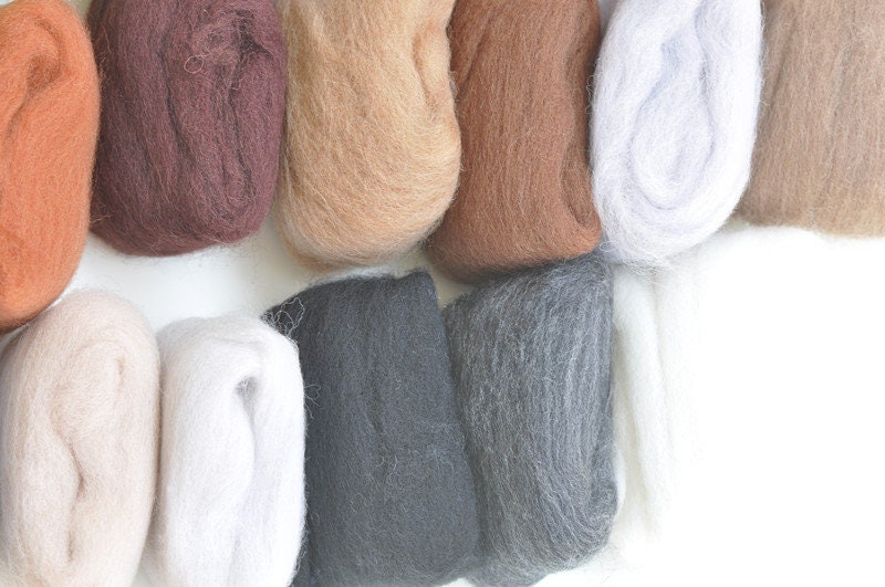 Australian Merino Wool Colorful Needle Felting Wool Animals Color 5G(0.17 OZ) A Pack