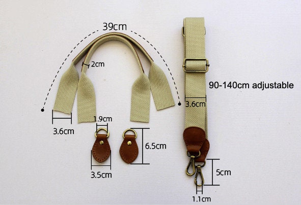 36mm Width Bag Strap Set- Handbag And Crossbody Adjustable Length 92-140cm With Lobsters