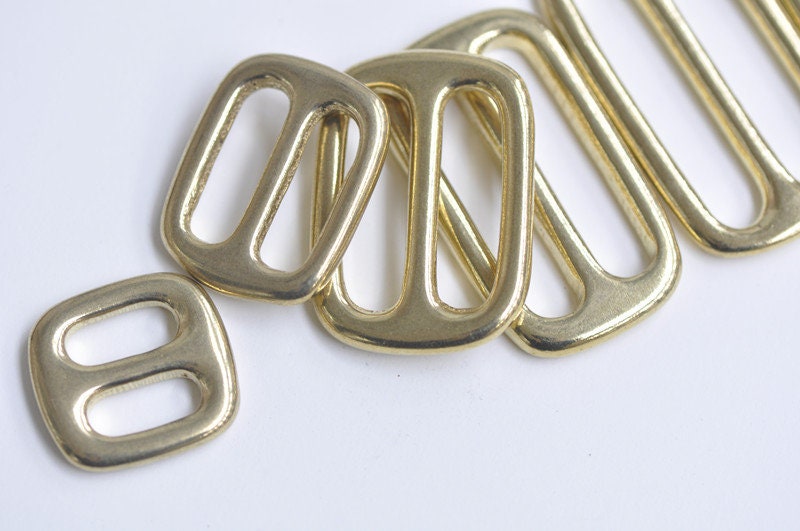 1 PC Brass Strap Adjuster Strap Slider Leatherworking Hardware Inner Size 20mm/28mm/30mm/37mm Pick Size