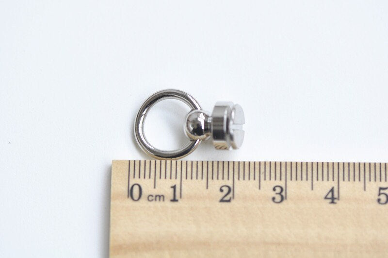 Screwed Studs/ Brass Button For Diy Purse 2 Sets A Pack ( 2 button+ 2 screws)