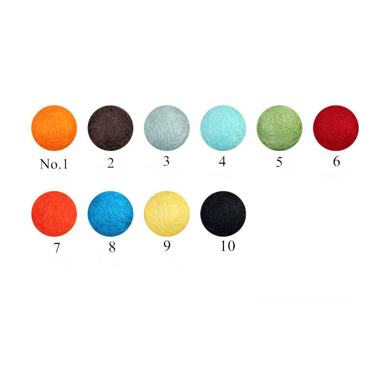 3cm Wool Felt Balls Pom Pom Balls Beads Party Decor Coaster Craft 10pcs A Pack In One Color