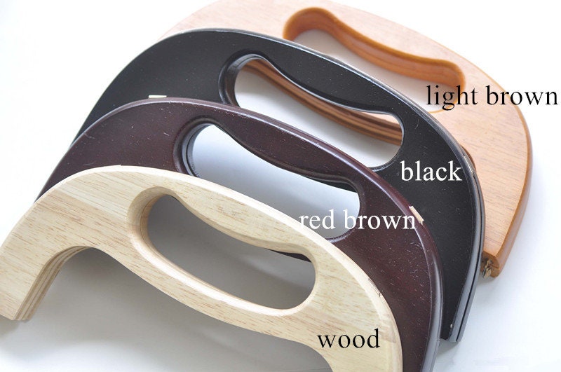 25cm ( 10") Retro Purse Frame / Large Wood Handle Purse Frame With Screws Pick Size