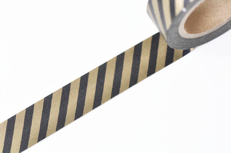 Brown Stripes Deco Washi Tape 15mm Wide x 10M Roll No.10947