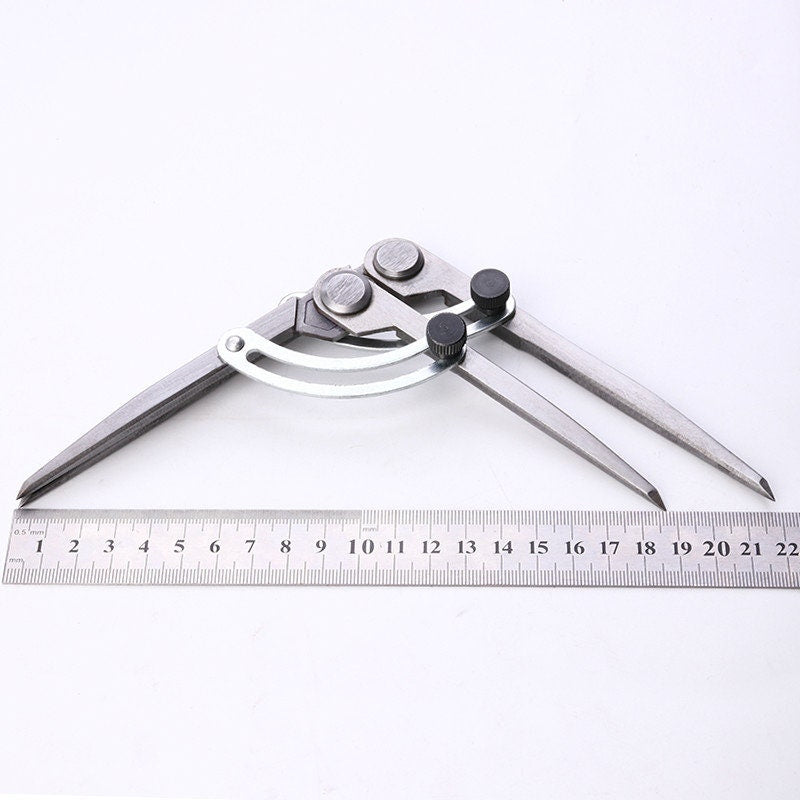 Steel Leather Compass, Spring Wing Divider/Scriber 100mm/125mm/150mm/180mm