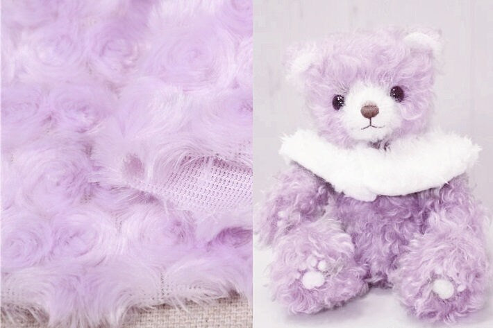 155cm x 48cm ( 61"x 18") Light Purple Fabric Teddy Bears Fur For Teddy Bear Making