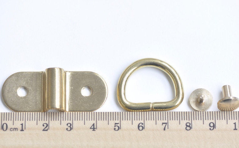 Brass D Rings Leather Hardware Set Bronze And Silver Colors Available