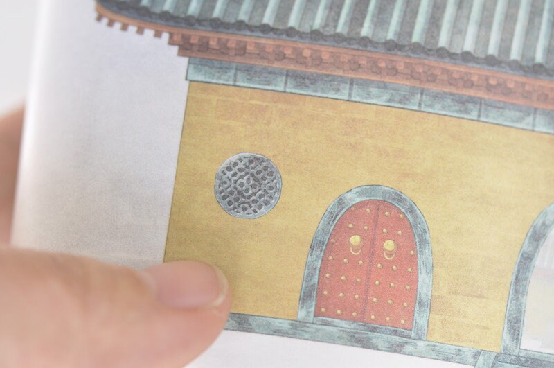 Asian Temple Washi Tape Wide Lined Masking Tape 80mm wide x 3M Roll No.12875