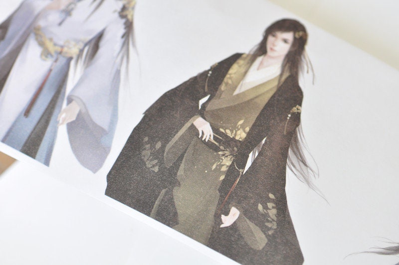 Ancient Young Man Masking Tape Lined Scrapbooking Washi Tape 75mm x 3 Meters No.12371