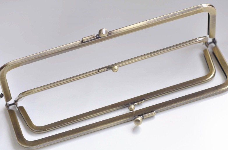 Bronze Double Purse Frame Glue In Handbag Hanger 20.5cm x 6.8cm