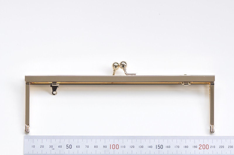 21cm x 6.5cm (8" x 2") Light Gold Purse Frame Clutch Bag Making Hanger Frame