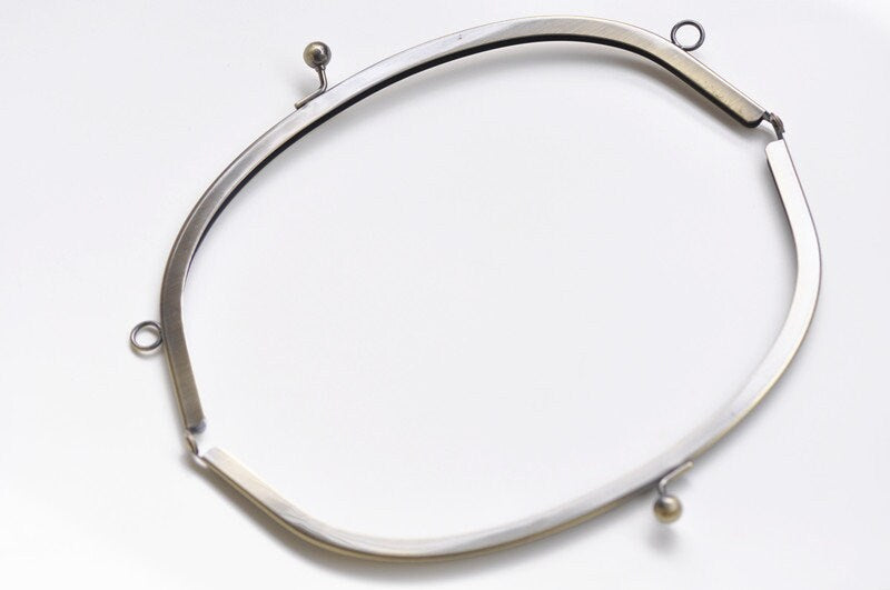 25cm ( 10") Antique Bronze Metal Purse Frame Large Handle Bag Hook