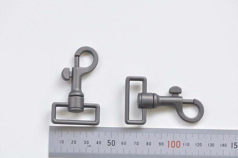 2 pcs Matte Gunmetal Black Trigger Snap Purse Hooks Inner Width 13mm