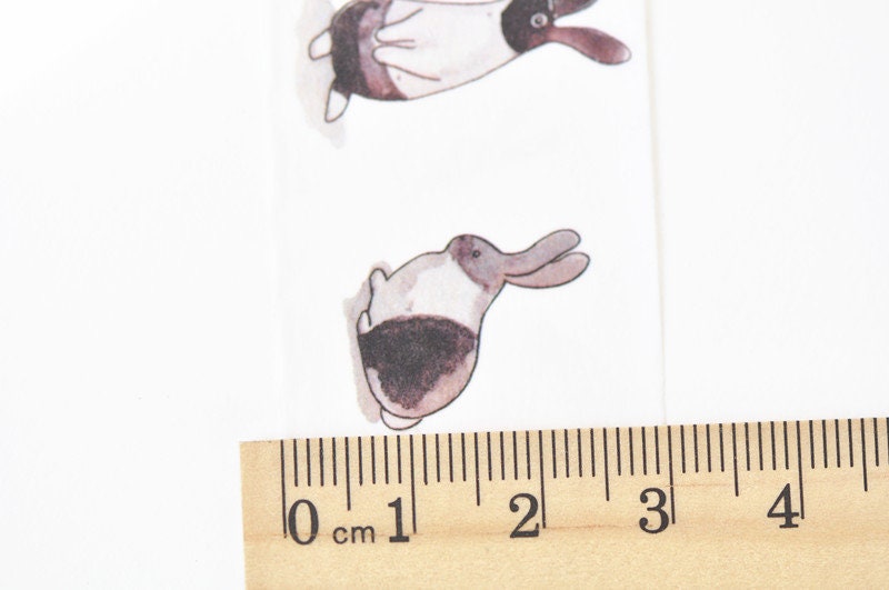 Retro Wide Bunny Masking Tape 30mm Wide x 5 Meters Roll No.12066