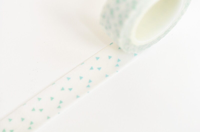 Green Triangle Washi Tape Self-adhesive Tape 15mm x 10M Roll No.13300