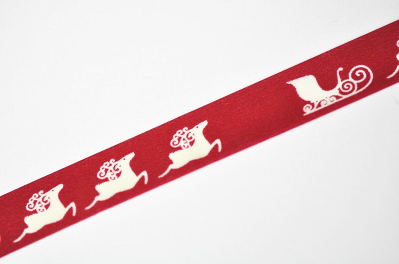 Nordic Deer Merry Christmas/ Happy Holiday Planner Washi Tape 15mm x 5M No.10983