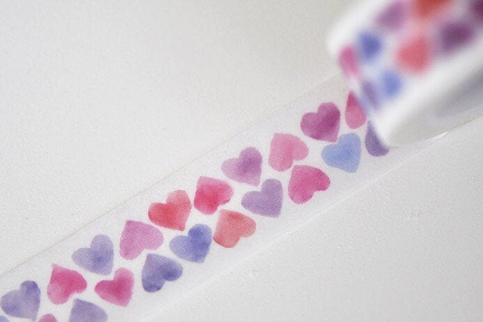 Cute Love Heart Washi Tape Masking Tape 15mm x 3M No.11008