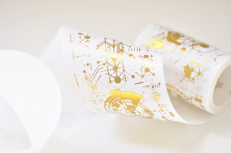 Foil Gold Washi Tape 55mm wide x 3 Meters No.10588