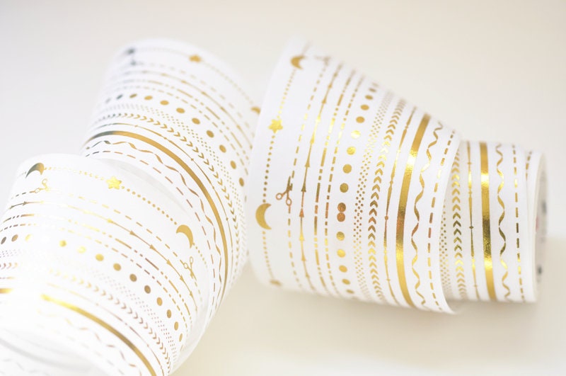 Foil Gold Washi Tape 45mm wide x3 Meters No.10575