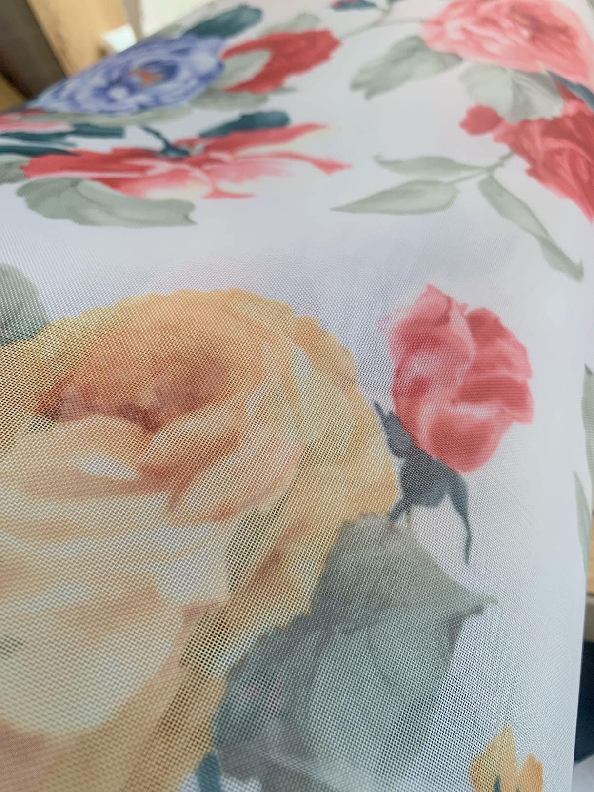 Rose Flower Imitate Watered Gauze Purse Sewing Material 50 x 70cm (19