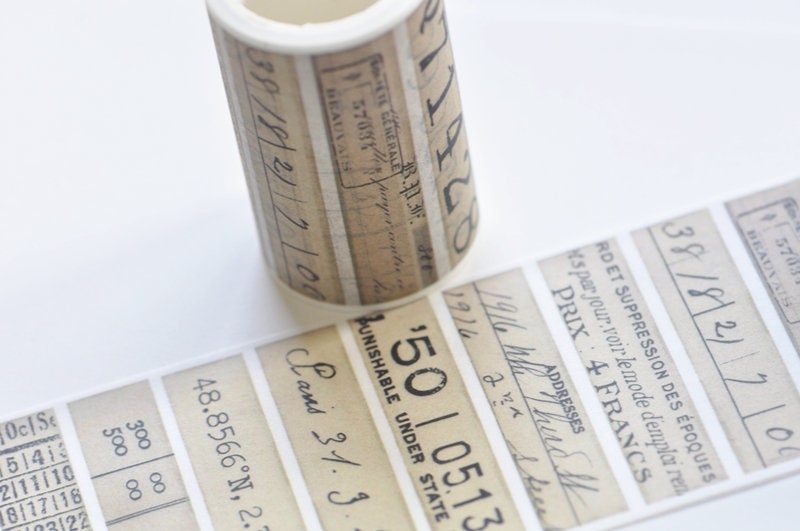 Retro Washi Tape Wide Scrapbooking Tape 55mm x 5 Meters Roll No.12512