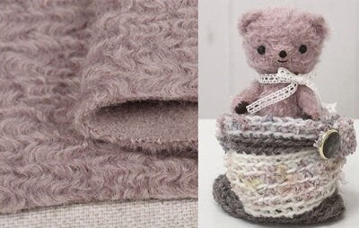 150cm x 48cm ( 59"x 19") Retro Purple / Retro Green Teddy Bears Fur For Teddy Bear Toy Making