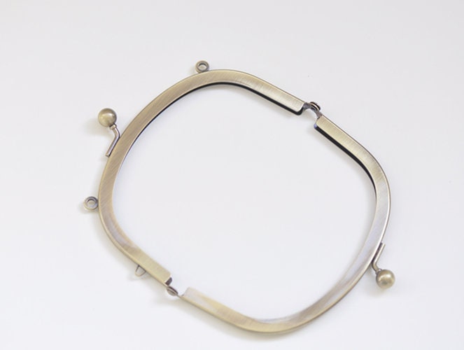 12.5cm (5") Brushed Brass Purse Frame Bag Hanger Wedding Bag Glue-In Style