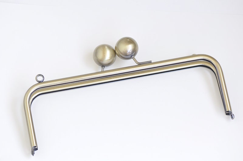 25cm (10") Retro Purse Frame With Big Kiss-Lock Silver/Bronze/Gunmetal Pick Color