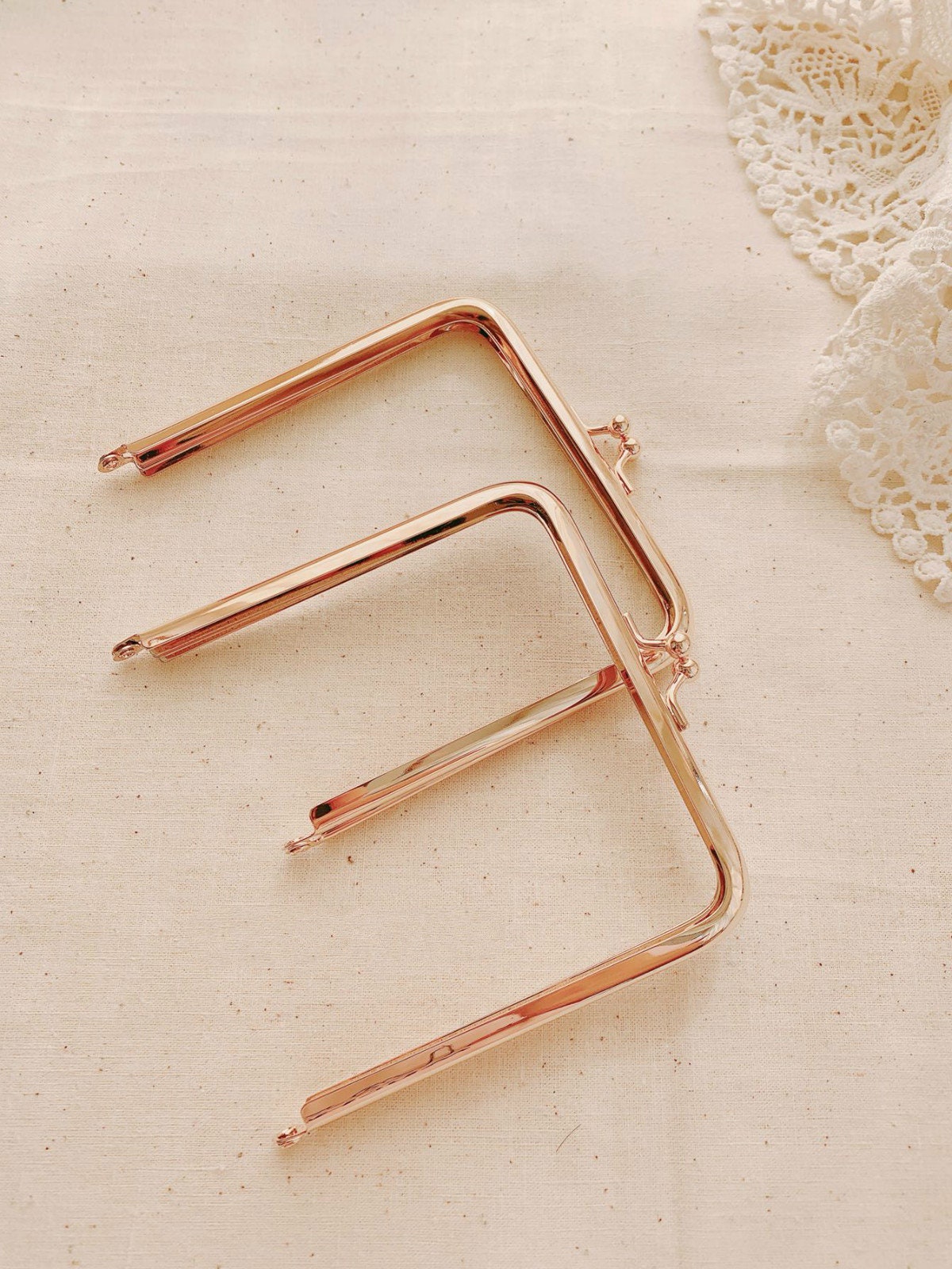 11cm ( 4 ") Purse Frame Light Gold Clasp Frame 11cmx11cm