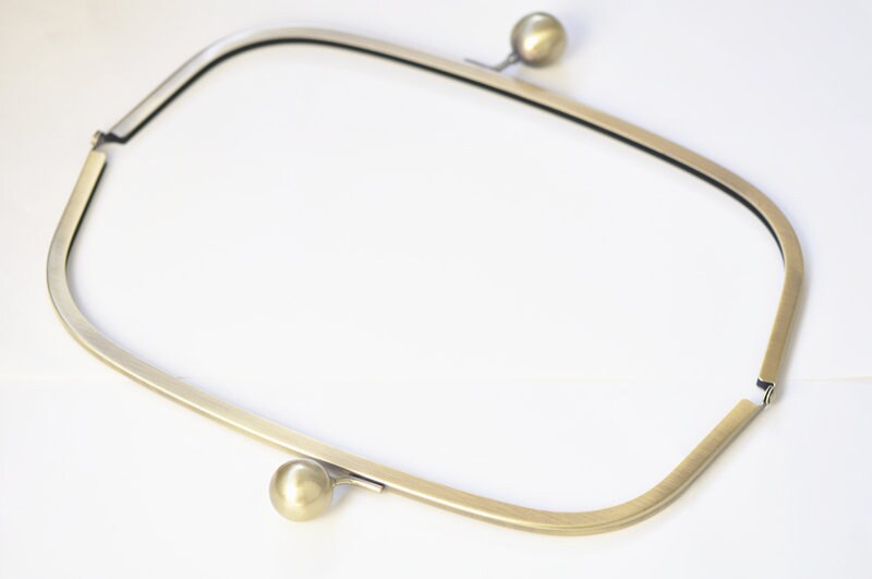 32cm ( 12") Large Bag Frame Bronze Color With Kiss Lock Glue In Style 32x11.5cm