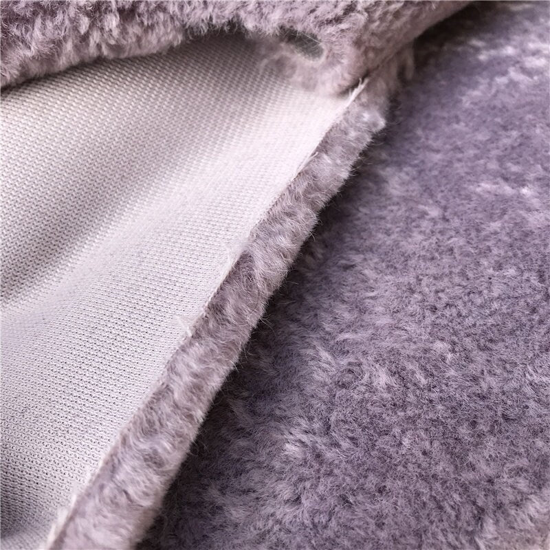 Grey Purple Fabric For Teddy Bear Toy Stuffed Animal Making 40cm x 50cm (16”x 19â€?