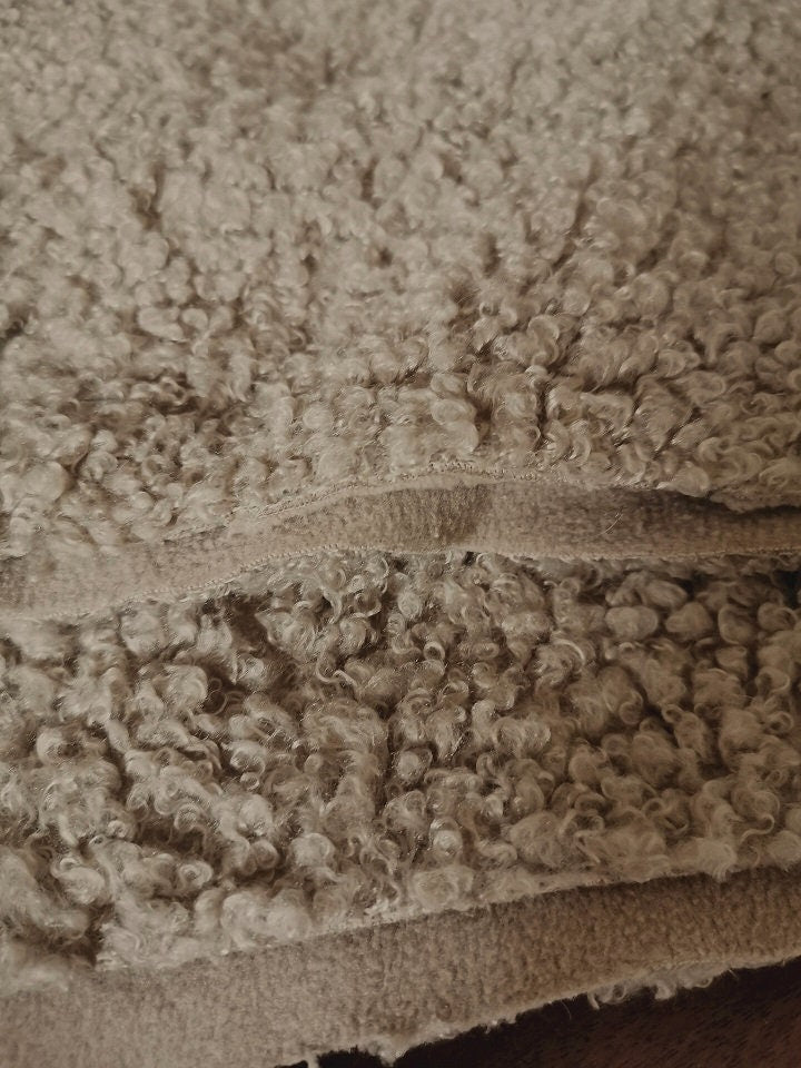 160cm x 40cm ( 63"x 16") Gray Curled Fabric Large Size Fabric For Teddy Bear Making