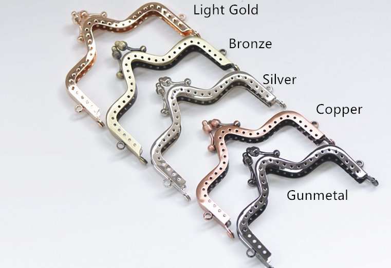 Mini Bronze Metal Purse Frame Clutch Purse Frame 10cm  ( 4