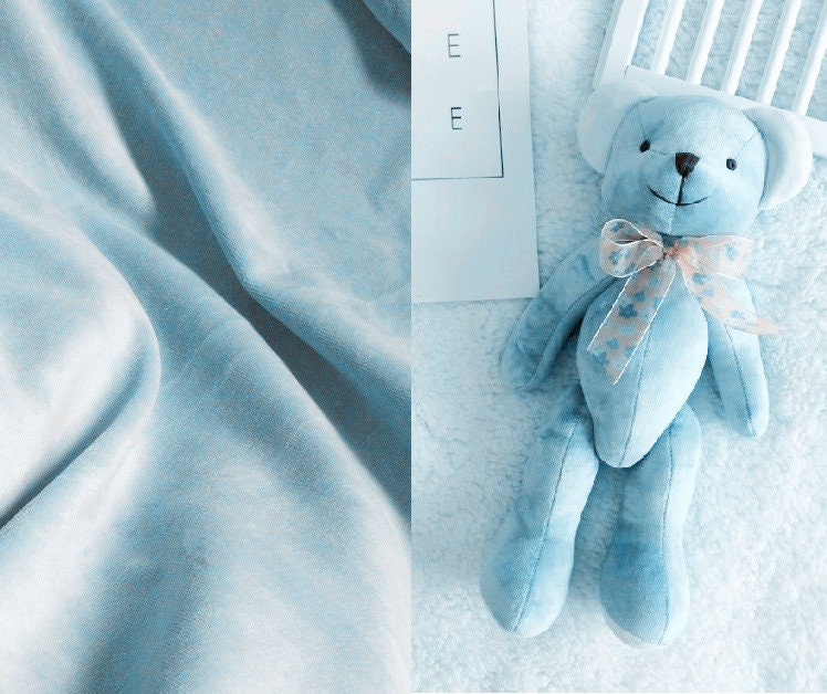 150cm x 48cm ( 59"x 19") Blue Elastic Fabric Mini Teddy Bears Toy Making Material