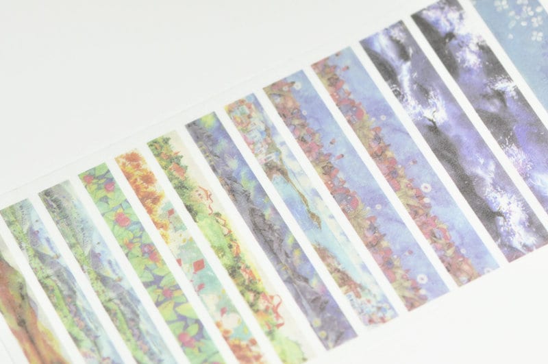 Vintage Scenery Stickers Scrapbooking Stationery Tool Set of 3 Pages ----10cm x 20cm