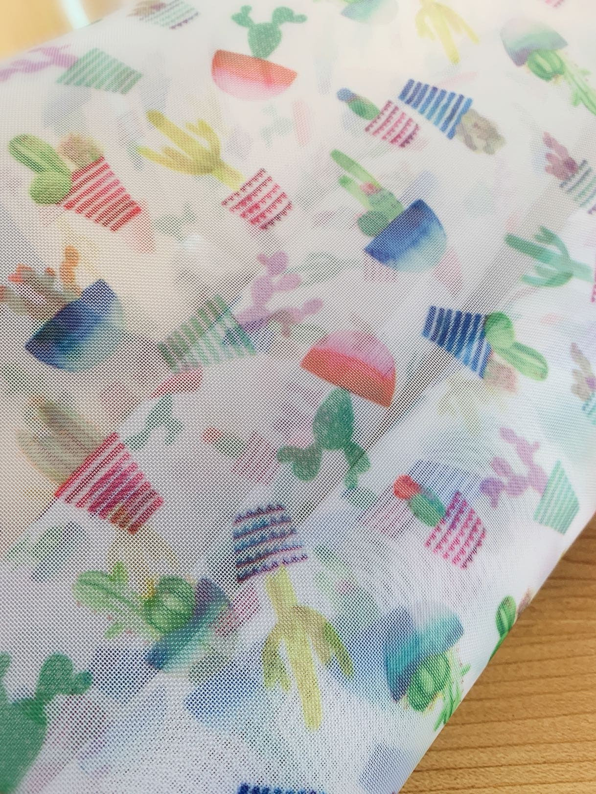 Cactus Imitate Watered Gauze Purse Sewing Material 50 x 70cm (19