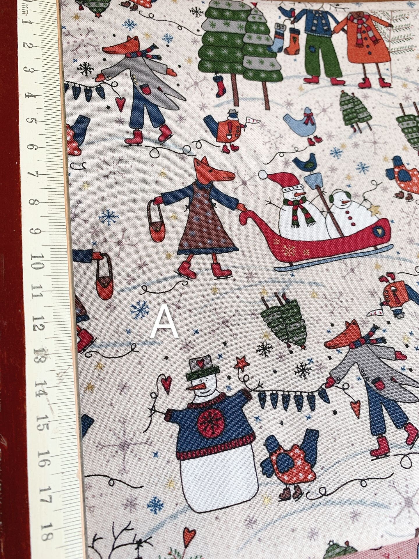 Christmas Cotton Soft Thin Fabric Sewing Material 50 x 110cm (19"x43")